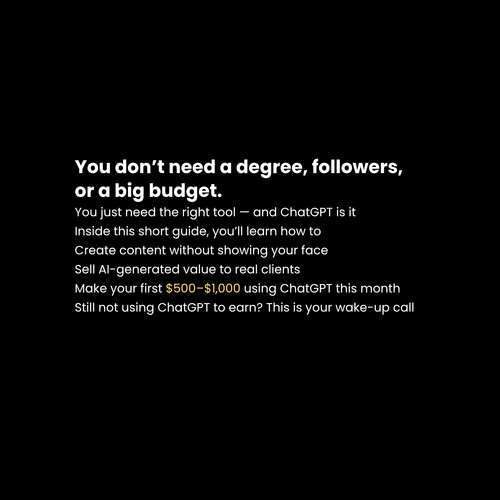 Your First $1K with ChatGPT – Fast AI Hustles”